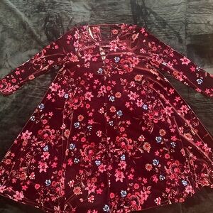 Floral Velvet Dress